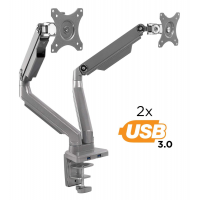 Mount-It! Dual Monitor Arm Mount With USB 3.0